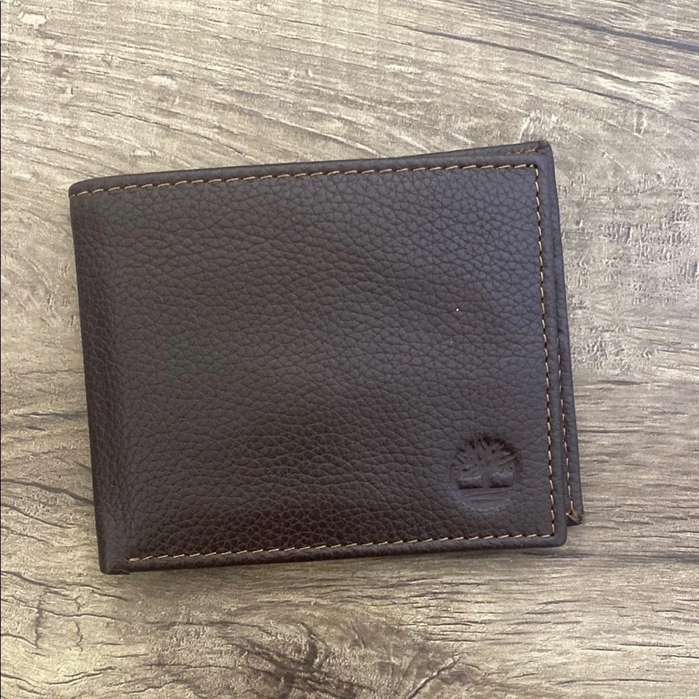 Timberland Brown Leather Key Card Holder